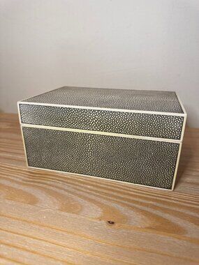 CB2 Resin Shagreen Jewelry Box